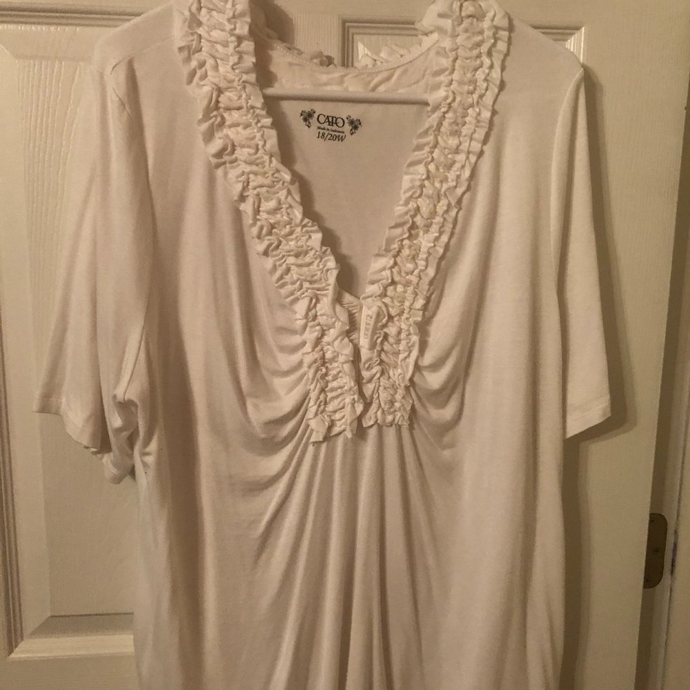 Ruffle detail tops